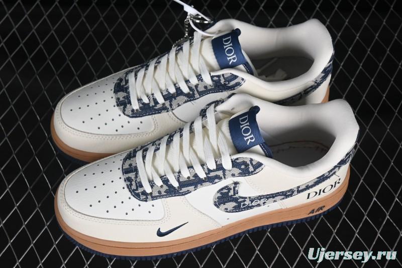 Nike Air Force 1 '07 Low Dior Collaboration Grey Knit Casual Sneakers - KK1988-052