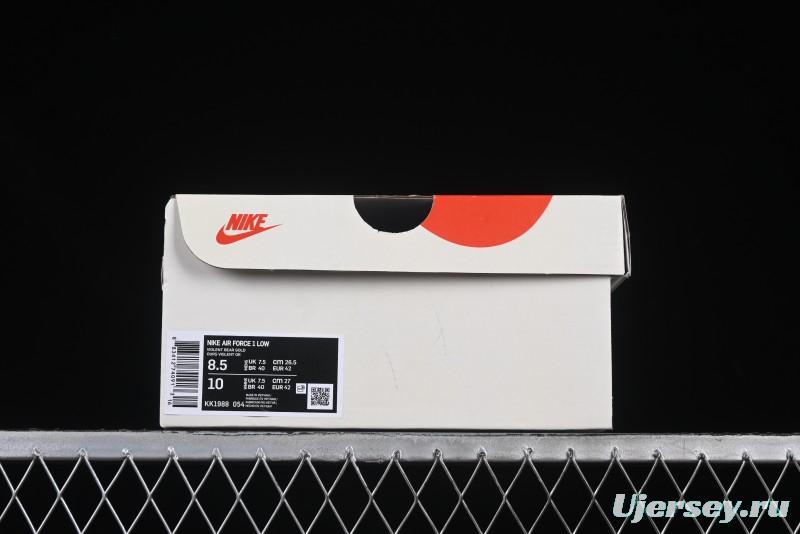 Nike Air Force 1 '07 Low Teddy Bear Collaboration Suede Blue Low-Top Casual Sneakers - KK1988-054
