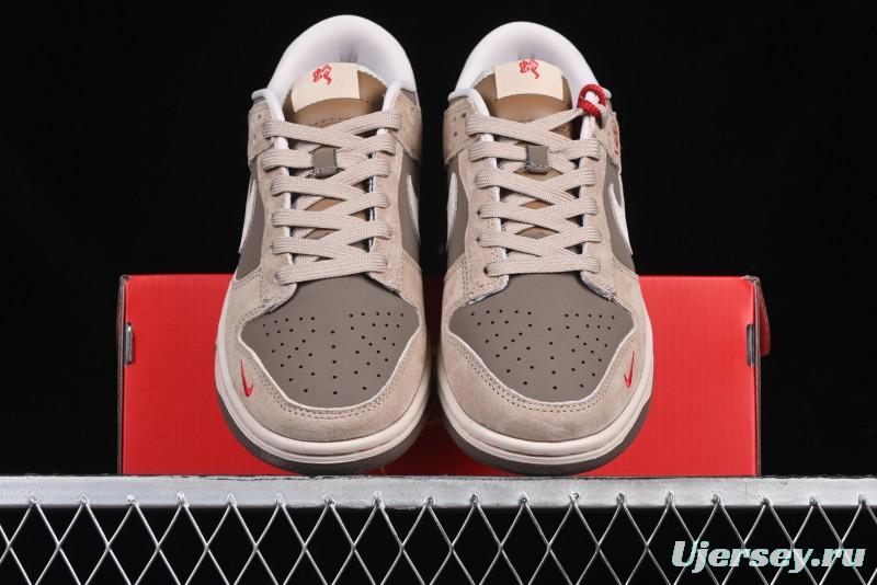 Nike SB Dunk Low Supreme Year of the Snake Limited Edition Anniversary Custom Casual Skate Shoes - AG3702-851