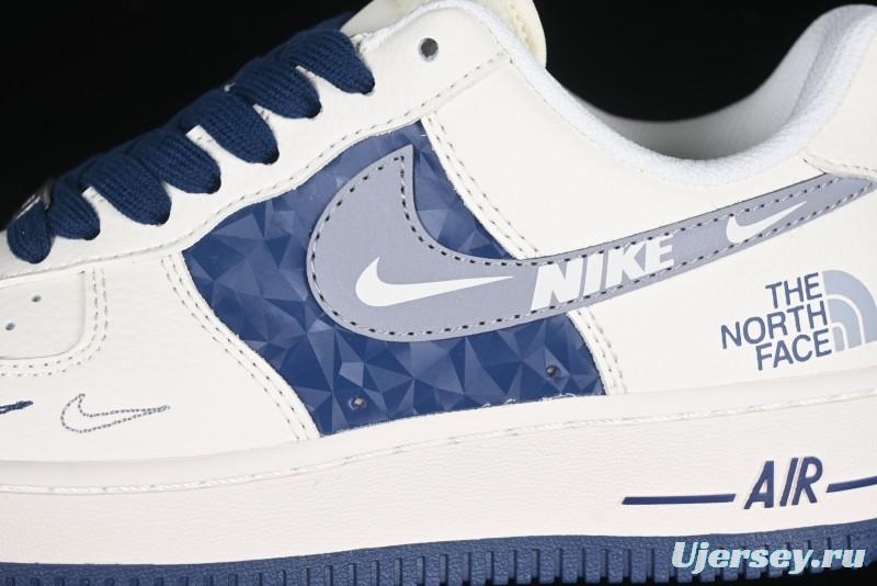 Nike Air Force 1 '07 Low The North Face Collaboration Off-White Blue Diamond Casual Sneakers - DM6688-001