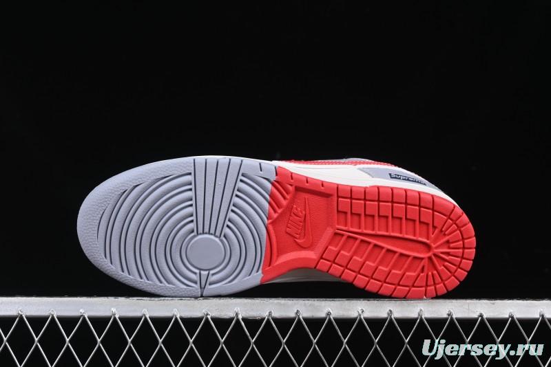 Nike SB Dunk Low Supreme Collaboration Anniversary Custom Low-Top Casual Sneakers - DM6868-045