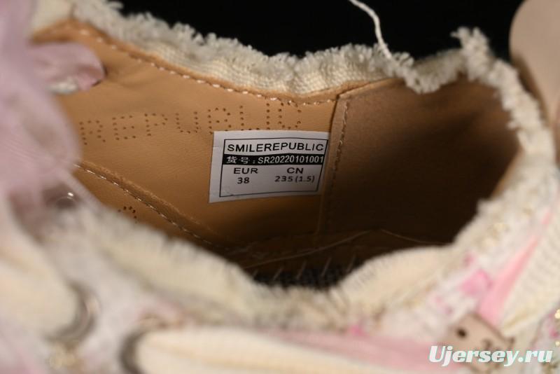 SMILEREPUBLIC SMILE Collection Canvas Sneakers with Thick Sole and Open Toe Design - G.D4