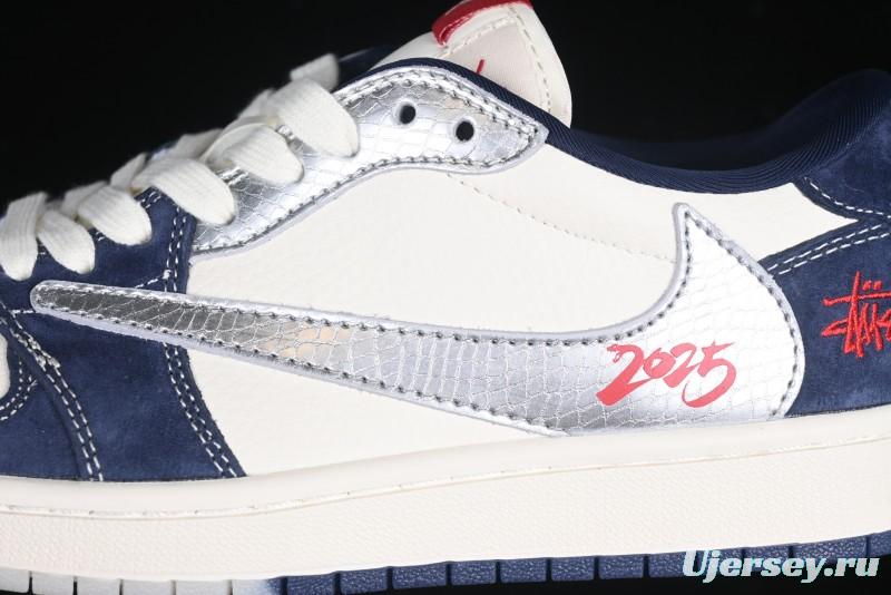 Nike Travis Scott x Fragment Design x Air Jordan 1 Low OG SP AJ1 Retro Sneakers - DM9288-008