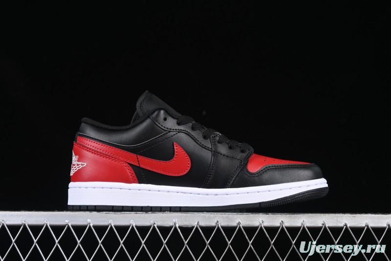 Nike Air Jordan 1 Low AJ1 Red Black Low Top Casual Sneakers - 553558-067