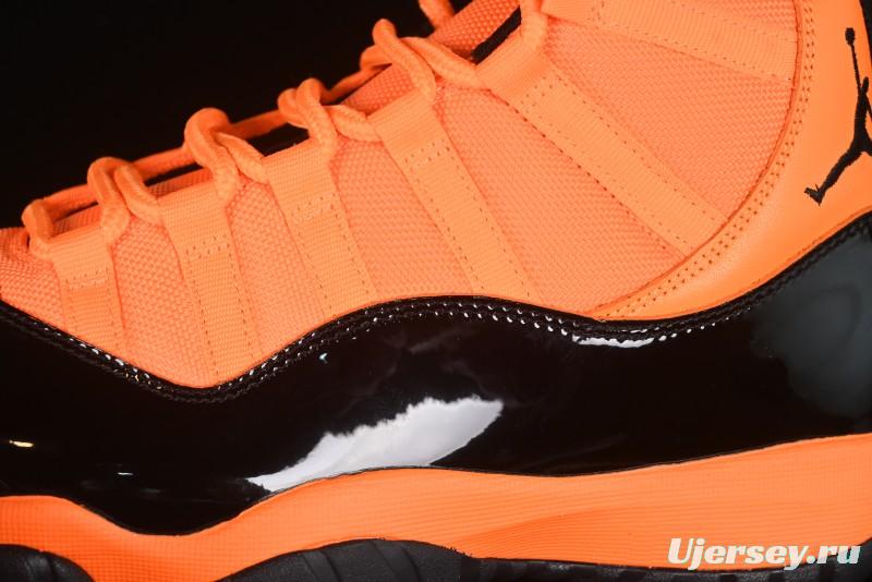 Nike Air Jordan 11 Retro High Top Basketball Shoes in Black/Orange - CT8012-800
