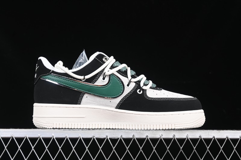 Nike Air Force 1 '07 Low The North Face Collaboration Black Green Lace-Up Low-Top Casual Sneakers - SJ1198-110