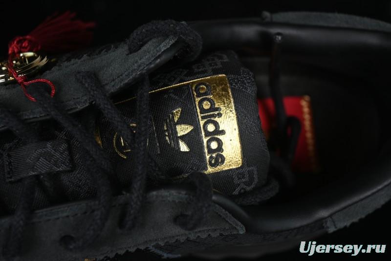 Adidas Superstar JR5114 Clot Collaboration Shell Toe Skate Shoes with Perforated Leather Upper - JR5114
