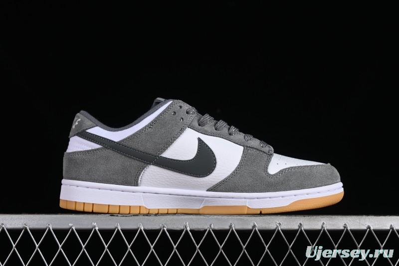 Nike Dunk Low SB Grey Gum Retro Skate Shoes with Suede Overlays - FV0389-100