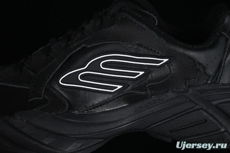 Balenciaga Monday Leather Round Toe Lace-Up Low-Top Casual Shoes - WDTSC1000