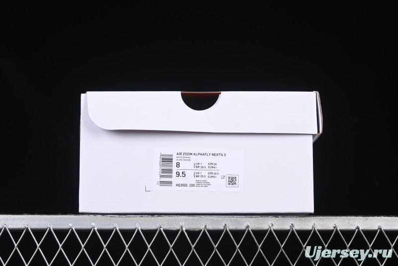 Nike ZoomX Vaporfly NEXT% 3 Marathon Series Foam Ultra-Lightweight Cushioned Running Shoes - HQ3501-100