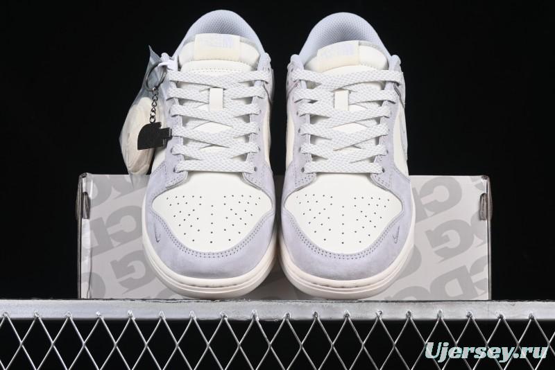 Nike SB Dunk Low The North Face Graffiti Grey Check Anniversary Customized Low-Top Casual Skate Shoes - DM6868-017