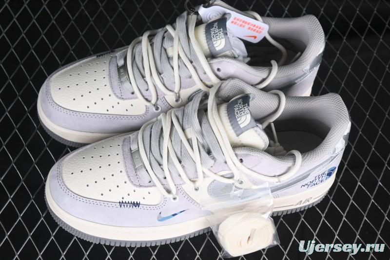 Nike Air Force 1 '07 Low The North Face Collaboration Silver Swoosh Drawstring Casual Sneakers - DM6688-016