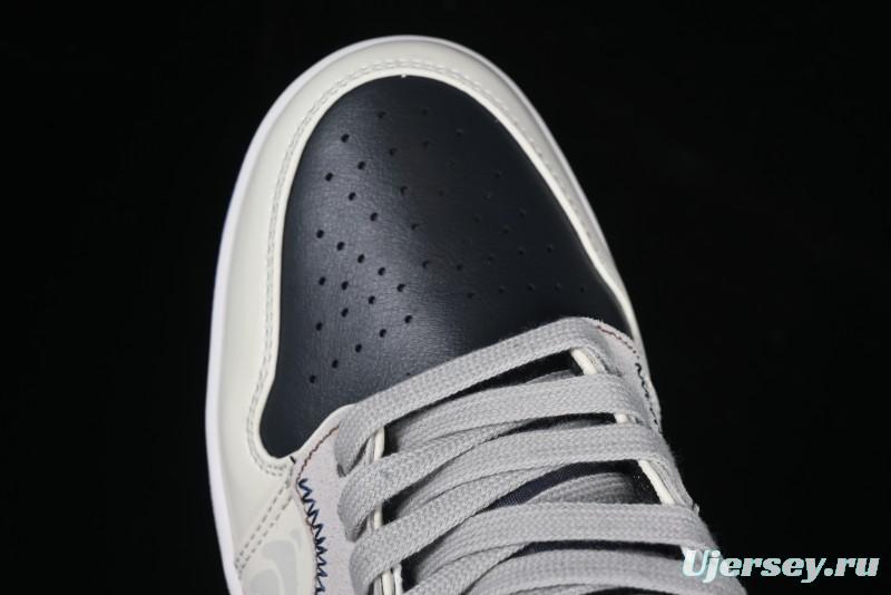 Nike Air Jordan 1 Low Retro Basketball Shoes with Panda Mischief Skyline Design - 553558-154