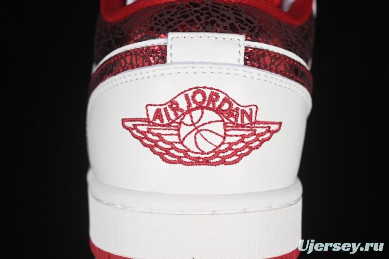 Nike Air Jordan 1 Low AJ1 White Red Casual Sneakers - HJ9338-106