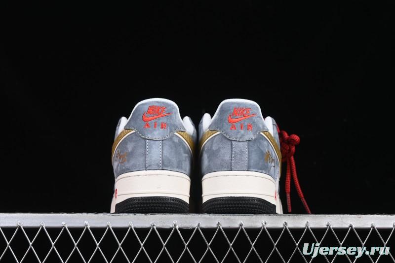Nike Air Force 1 '07 Low Year of the Snake Limited Edition Golden Snake Scale Low-Top Casual Sneakers - XZ2025-688