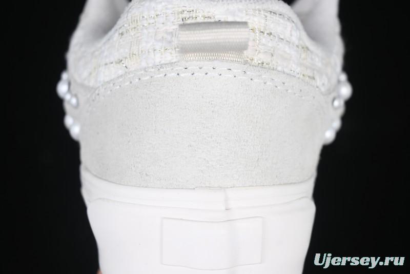 Vans Knu Skool Pearl White Chunky Sneakers with D-Ring Lacing System - VN000D22QC5