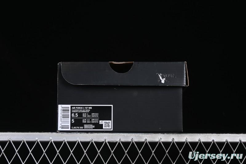 Nike Air Force 1 '07 WB Low-Top Sneakers with Full-Length Hexagonal Air Cushion - CJ9179-200