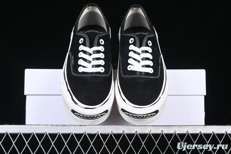 Kamiya Vulcanize Sneaker 23AW High-End Line Mihara Yasuhiro Dissolve Black White Suede Casual Low-Top Canvas Shoes - M.C3