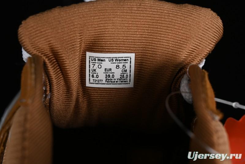 Vans Caldrone Classic American Retro Skate Shoes in Brown Orange - VN000CXZ1OU