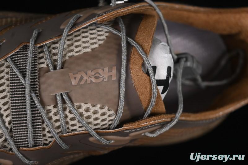 HOKA ONE ONE Satisfy Running Mafate Trail Low-Cut Cushioned Outdoor Hiking Shoes - 1157050 RBBR