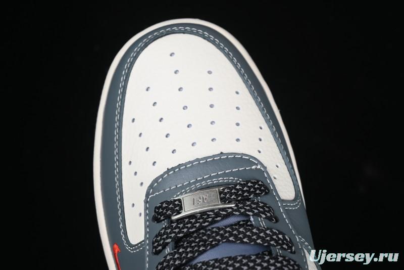 Nike Air Force 1 '07 Low Supreme Collaboration Sneakers in Blue Grey - XZ6188-385