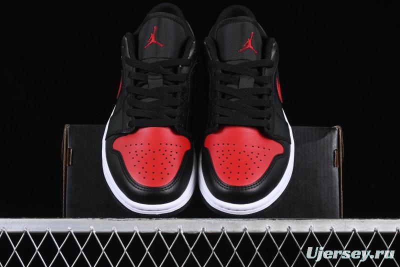 Nike Air Jordan 1 Low AJ1 Red Black Low Top Casual Sneakers - 553558-067