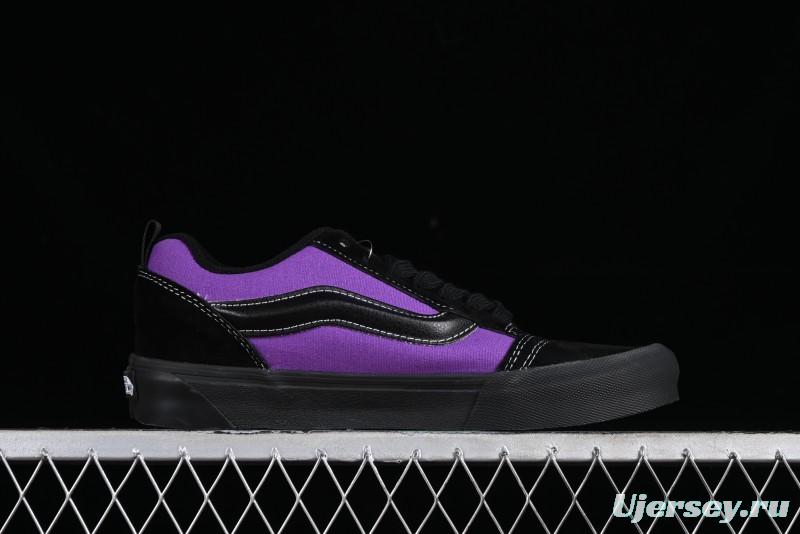 Vans Classics Knu Skool Black Purple Slip-On Shoes - VN0009QCSWE