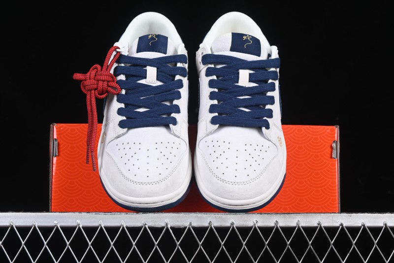 Nike SB Dunk Low Year of the Snake Limited Edition Blue Snake Swoosh Anniversary Custom Low-Top Casual Sneakers - XX3168-112