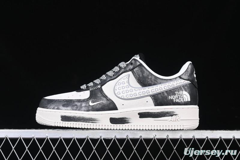 Nike Air Force 1 '07 Low The North Face Collaboration - Leather Graffiti Casual Sneakers - DM6688-008