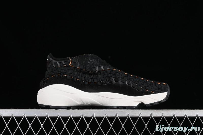 Nike Air Footscape Woven Asymmetrical Woven Slip-Resistant Low-Top Lifestyle Sneakers - FQ8129-010