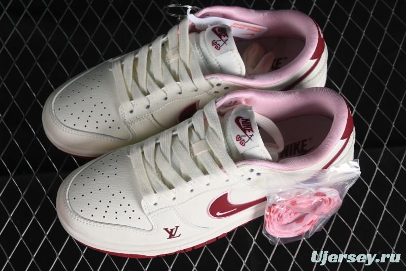Nike SB Dunk Low Valentine's Day Limited Edition - Cherry Valentine Anniversary High-End Custom Low-Top Casual Sneakers - XX2025-312