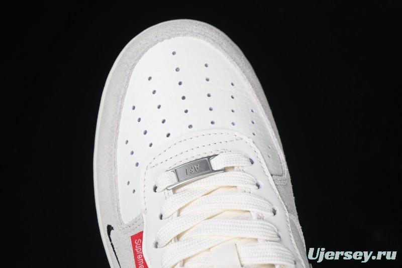 Nike Air Force 1 '07 Low Supreme Collaboration - Beige Grey Woven Label Casual Sneakers - CH6336-517