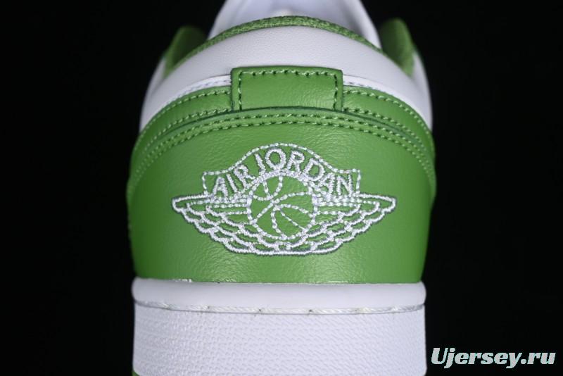 Nike Air Jordan 1 Low AJ1 White Green Low Top Lifestyle Basketball Shoes - HF4823-100