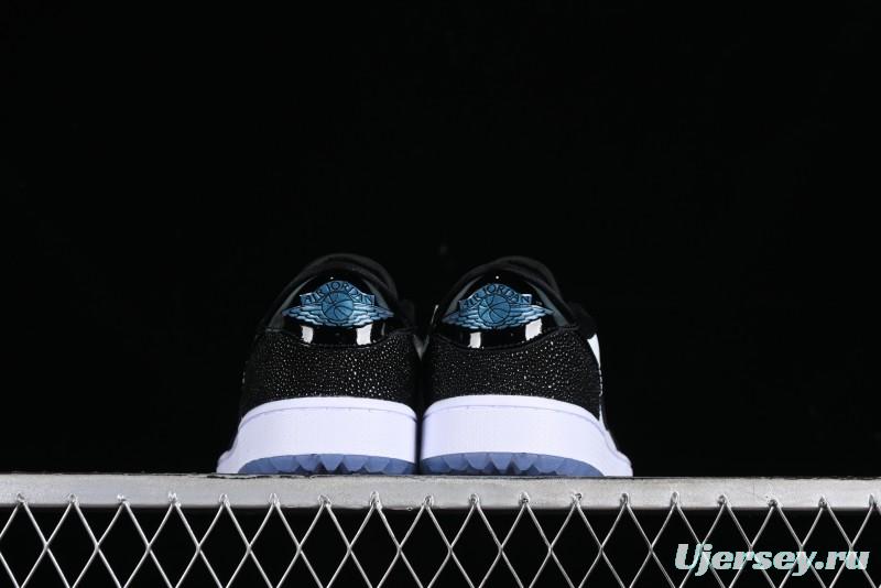 Nike Air Jordan 1 Low Golf AJ1 Golf Shoes with Laser Leather Black Double Hook - FZ4159-100