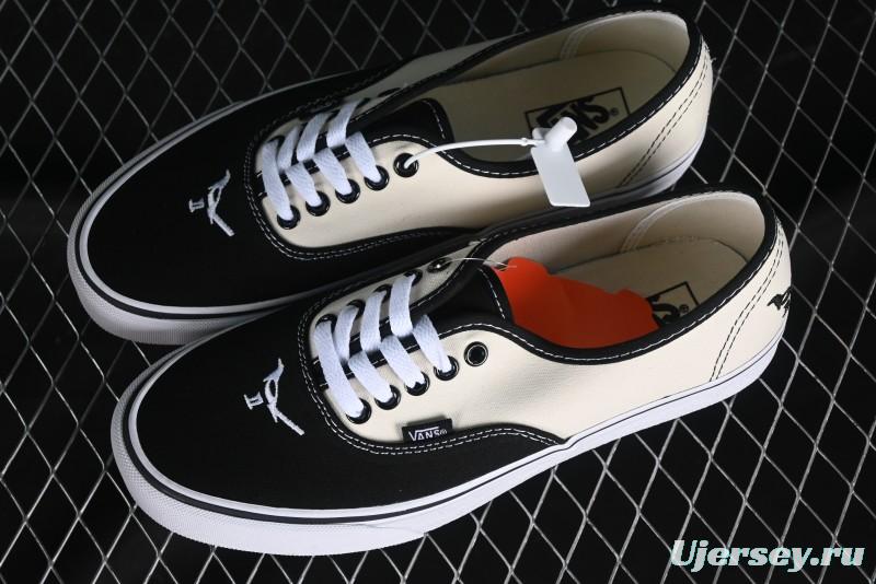 Vans Authentic Peace Dove Series Classic Canvas Patchwork Low-Top Skate Shoes - VN0009VBPB