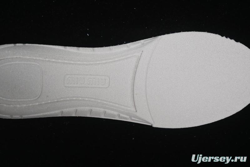 Miu Miu Suede Round Toe Lace-Up Low Top Women's Casual Shoes - 99D4