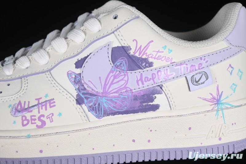 Nike Air Force 1'07 Low Casual Sneakers Purple Butterfly - FB1839-213