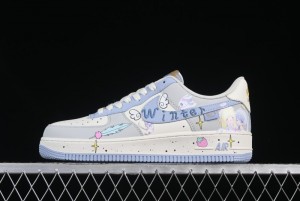 Nike Air Force 1'07 Low "Cherub" Anime Hand-Painted Doodle Low-Top Casual Sneakers - DB3301-711