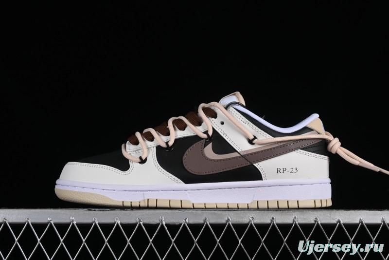 Nike Dunk Low Chestnut Letter High Street Black Brown Deconstructed SB Strap Low Top Casual Skate Shoes - DV0831-003