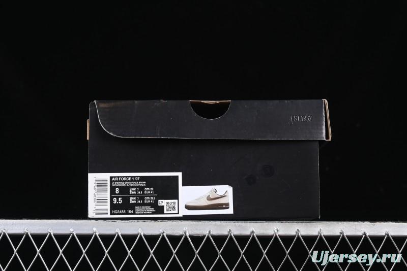 Nike Air Force 1 '07 Low Casual Sneakers with Full-Length Air Cushion - HQ3485-104