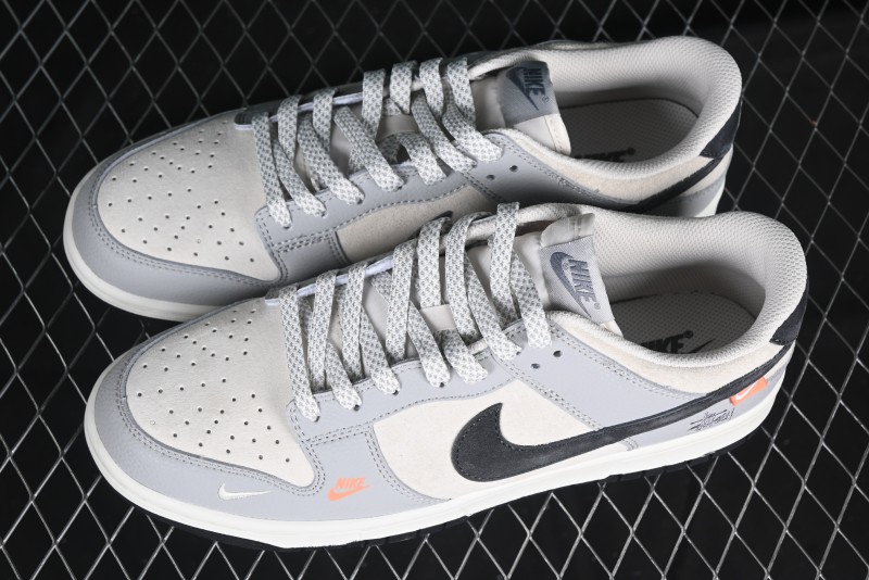 Nike SB Dunk Low Stussy Collaboration Embroidered Black Swoosh Anniversary Custom Low-Top Casual Sneakers - DJ2024-095