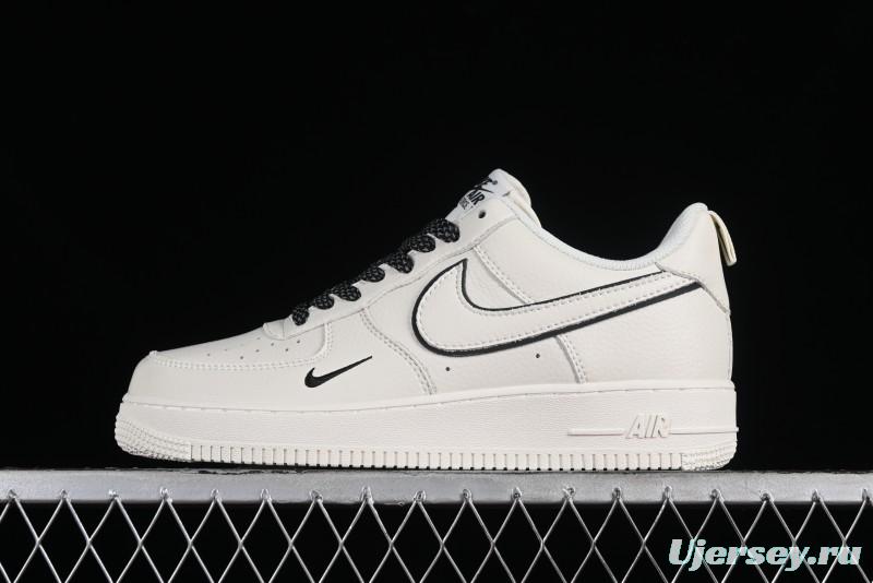 Nike Air Force 1 '07 Low Classic Black Mini Swoosh Starry Sky Casual Sneakers - MJ0319-021