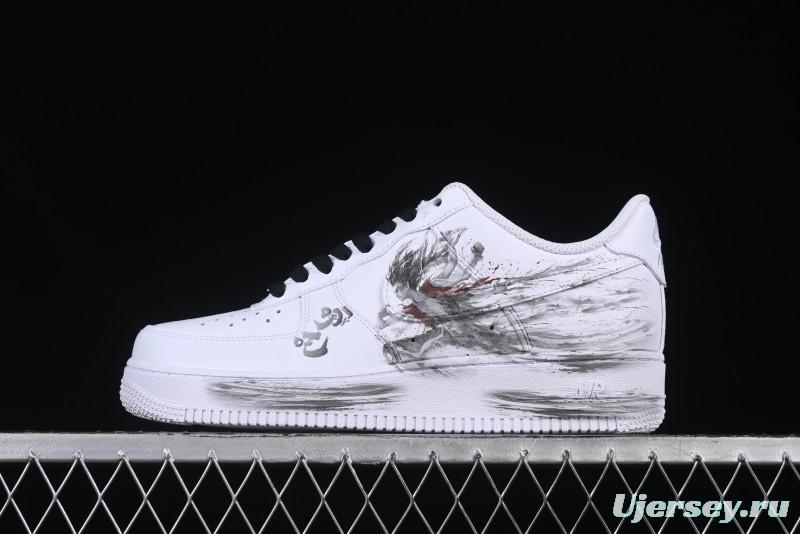 Nike Air Force 1 '07 Low Casual Sneakers with Chinese Ink Painting Design - ZH0316-062