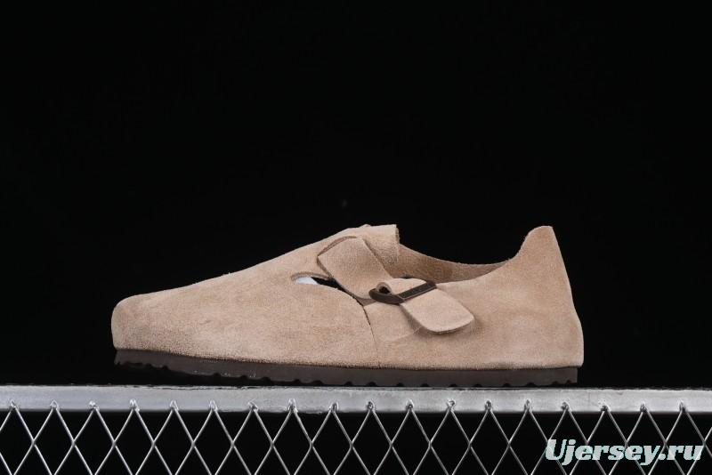 Birkenstock London BS Unisex Slip-On Comfort Shoes with Soft Suede Leather and Lambswool Insole - G.D4