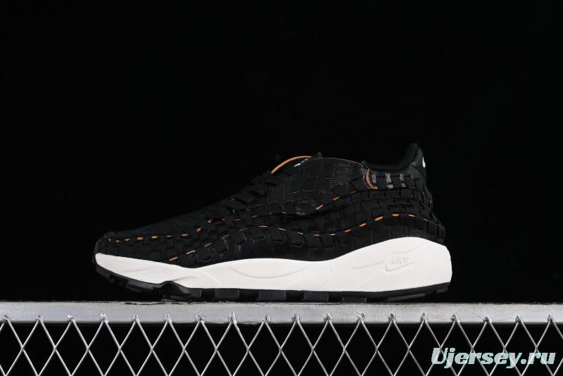 Nike Air Footscape Woven Asymmetrical Woven Slip-Resistant Low-Top Lifestyle Sneakers - FQ8129-010