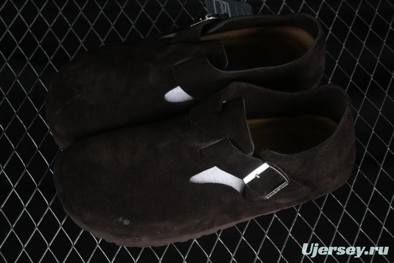 Birkenstock London BS Unisex Slip-On Casual Shoes with Soft Suede Leather and Lambswool Insole - BS