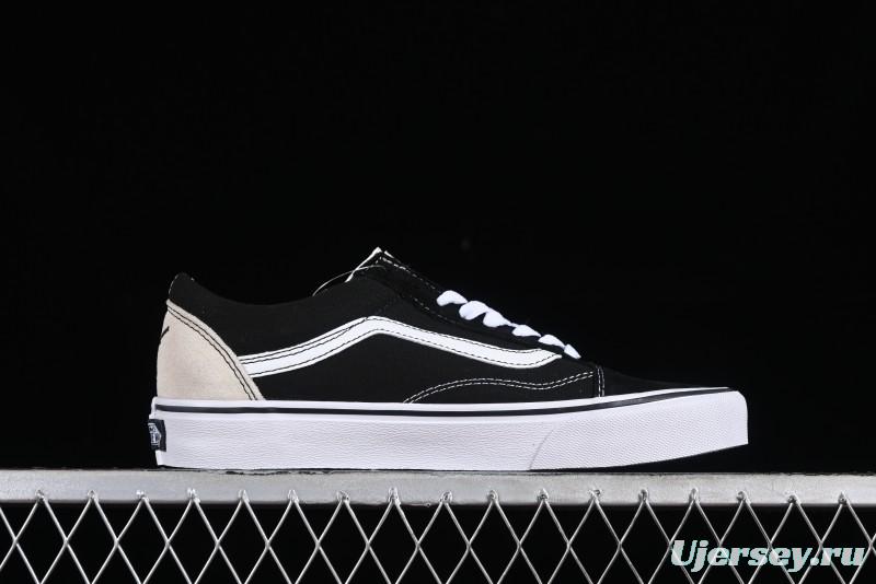 Vans Buzz Old Skool Peace Dove Classic Canvas Patchwork Low-Top Skate Shoes - VN000CR5BPB