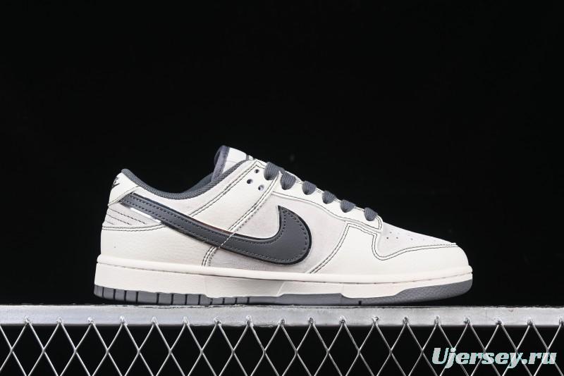Nike SB Dunk Low Supreme Anniversary Customized Casual Skate Shoes with Double Mini Swoosh - XX3168-303