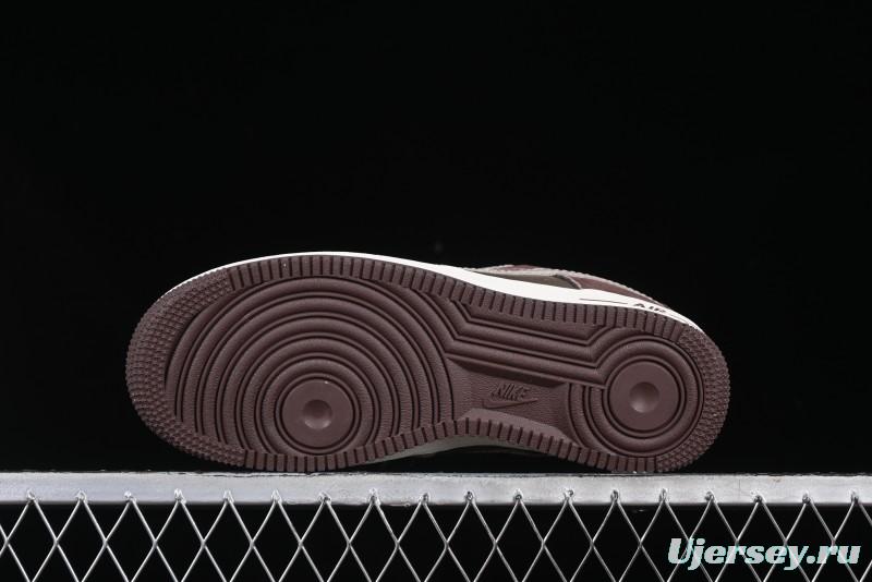 Nike Air Force 1 '07 Low BAPE Collaboration Grey Green Brown Low-Top Casual Sneakers - KK1988-039