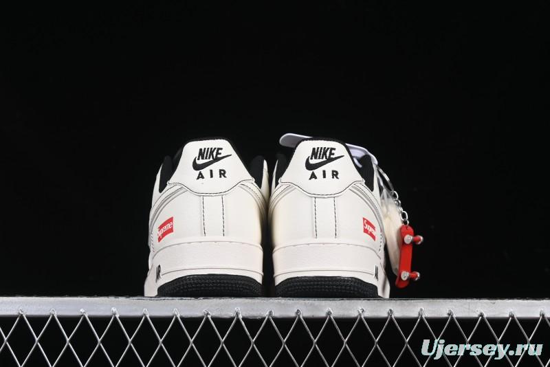 Nike Air Force 1 '07 Low Supreme Collaboration Casual Sneakers with Full-Length Air Cushion - BB7518-012